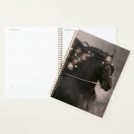 Black Horse Friesian Horse - Kalender, Planer