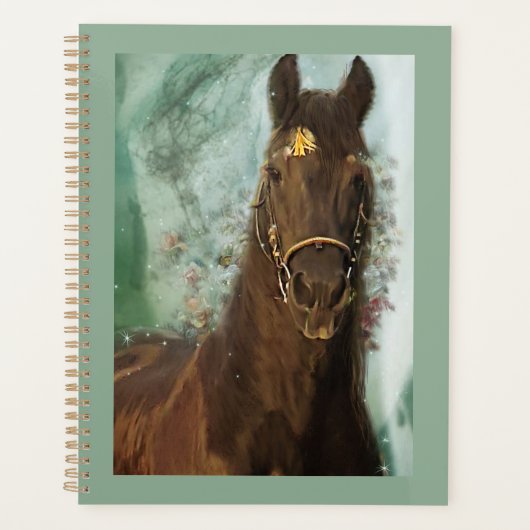 Black Horse Friesian Horse - Kalender, Planer (Vorderseite)