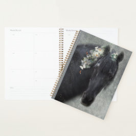 Black Horse Friesian Horse - Kalender, Planer