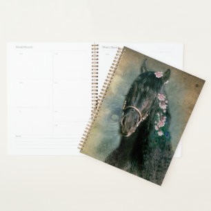 Black Horse Friesian Horse - Kalender, Planer