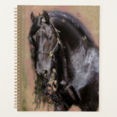 Black Horse Friesian Horse - Kalender, Planer (Vorderseite)