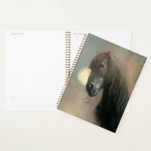 Black Horse Friesian Horse - Kalender, Planer