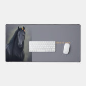 Black Horse Friesian - Mouse Pad, Desk Mat Schreibtischunterlage (Tastatur & Maus)