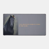 Black Horse Friesian - Mouse Pad, Desk Mat Schreibtischunterlage (Vorderseite)