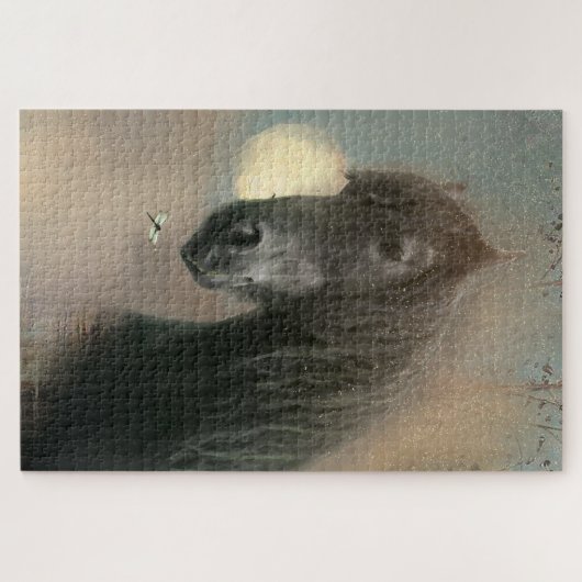 Black Horse Friesian - Puzzle (Horizontal)