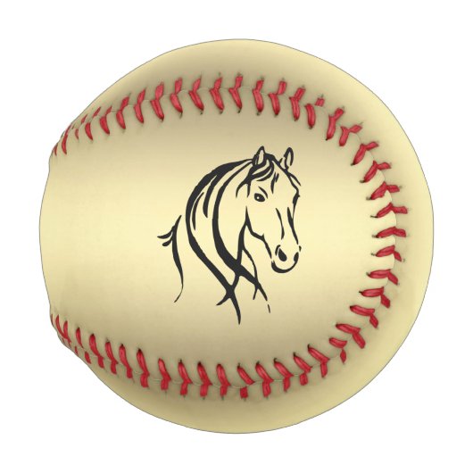 Black Horse Head Gold Baseball (Vorne Rechts)