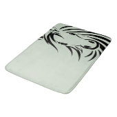 Black Horse Head Green Badematte (Schrägansicht)