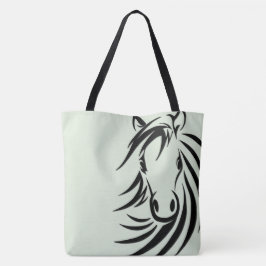 Black Horse Head Green Tasche