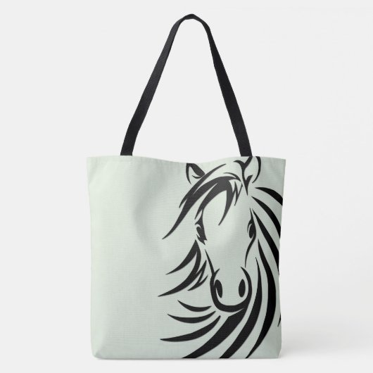 Black Horse Head Green Tasche (Rückseite)