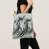 Black Horse Head Green Tasche (Von Nahem)
