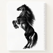 Black Horse Notebook mit benutzerdefiniertem Text Notizblock (Rückseite)