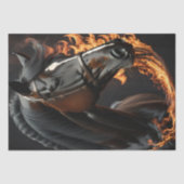 Black Horse on Fire v2 Seidenpapier (Vorderseite)