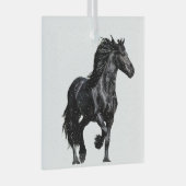 Black horse ornament aus glas (Vorderseite Rechts)