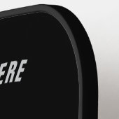 Black Horse Pickleball Paddle Personalized Text (Linke Seite)