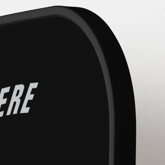 Black Horse Pickleball Paddle Personalized Text (Linke Seite)