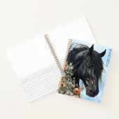 Black Horse Wildblumen Personal Spiral Notebook Notizblock (Innenseite)