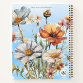 Black Horse Wildblumen Personal Spiral Notebook Notizblock (Rückseite)