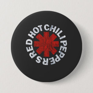 Black Hot Paprikaschoten Rock Band Grafik Neu Button