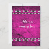 Black Hot Pink Dankeschön Karte (Rückseite)