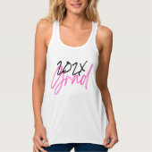Black Hot Pink Grad Jahr Custom Chic Tank Top (Vorderseite)