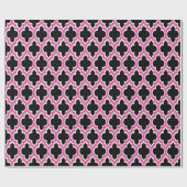 Black Hot Pink White Marokko #4DS Geschenkpapier (Flach)