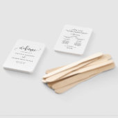 Black Hübsch Calligraphy Script Wedding Program Fächer (Non-assembled)