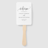 Black Hübsch Calligraphy Script Wedding Program Fächer (Vorderseite)