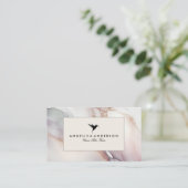 Black Humming Bird Marble Texture Business Card Visitenkarte (Stehend Vorderseite)