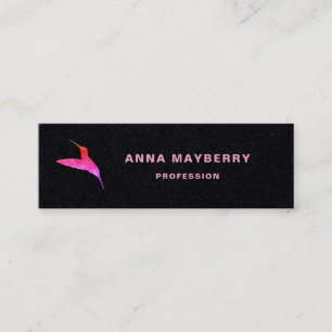 Black Hummingbird Business Card Mini Visitenkarte
