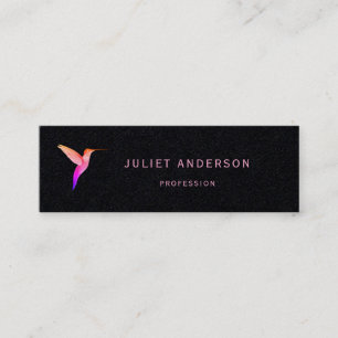 Black Hummingbird Business Card Mini Visitenkarte