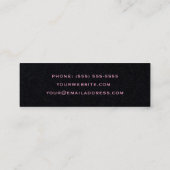 Black Hummingbird Business Card Mini Visitenkarte (Rückseite)