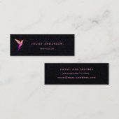 Black Hummingbird Business Card Mini Visitenkarte (Vorne/Hinten)