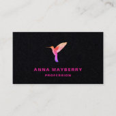 Black Hummingbird Business Card Visitenkarte (Vorderseite)