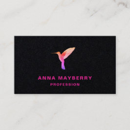 Black Hummingbird Business Card Visitenkarte