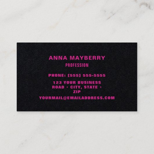 Black Hummingbird Business Card Visitenkarte (Rückseite)