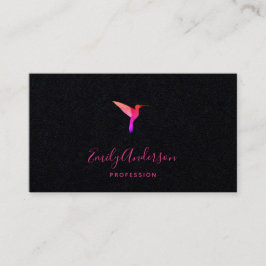 Black Hummingbird Business Card Visitenkarte