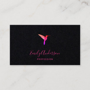 Black Hummingbird Business Card Visitenkarte