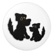 Black Hund Keramikknauf (Vorderseite)