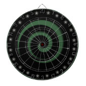 Black & Hunter Green Spiral Regulation Dart Board Dartscheibe (vorne)