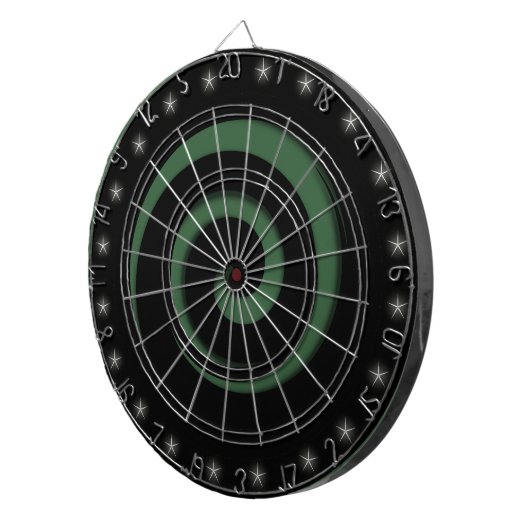 Black & Hunter Green Spiral Regulation Dart Board Dartscheibe (Vorderseite rechts)