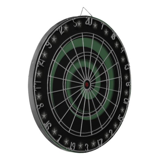 Black & Hunter Green Spiral Regulation Dart Board Dartscheibe (Vorderseite Links)