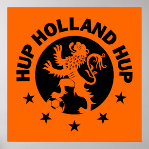 Black Hup Holland - Bearbeitbare Hintergrundfarbe Poster
