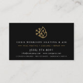 Black HVAC Services Company QR Code Visitenkarte (Vorderseite)