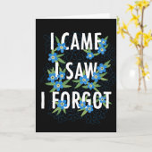 Black I kam ich sah ich vergaß Blumen Karte (Gelbe Blume)
