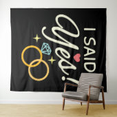 Black I sagte Ja-Engagement-Partei Wandteppich (Beispiel (Horizontal))