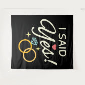 Black I sagte Ja-Engagement-Partei Wandteppich (Vorderseite (Horizontal))