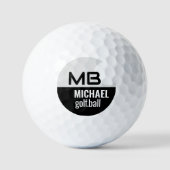 Black I White Logo Golf Ball (Vorderseite)