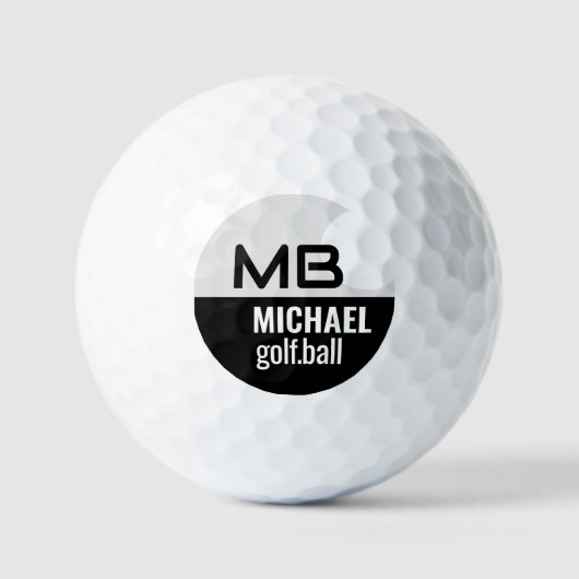 Black I White Logo Golf Ball (Vorderseite)