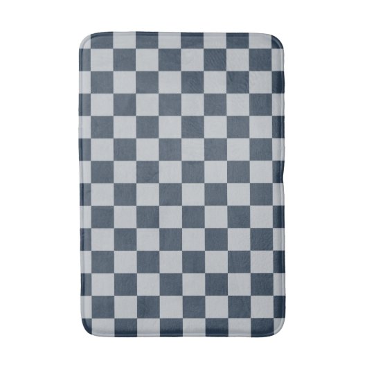 Black ice checkered board pattern badematte (Vorderseite Vertikal)