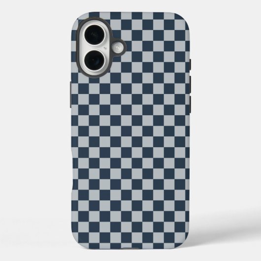 Black ice checkered board pattern Case-Mate iPhone hülle (Rückseite)